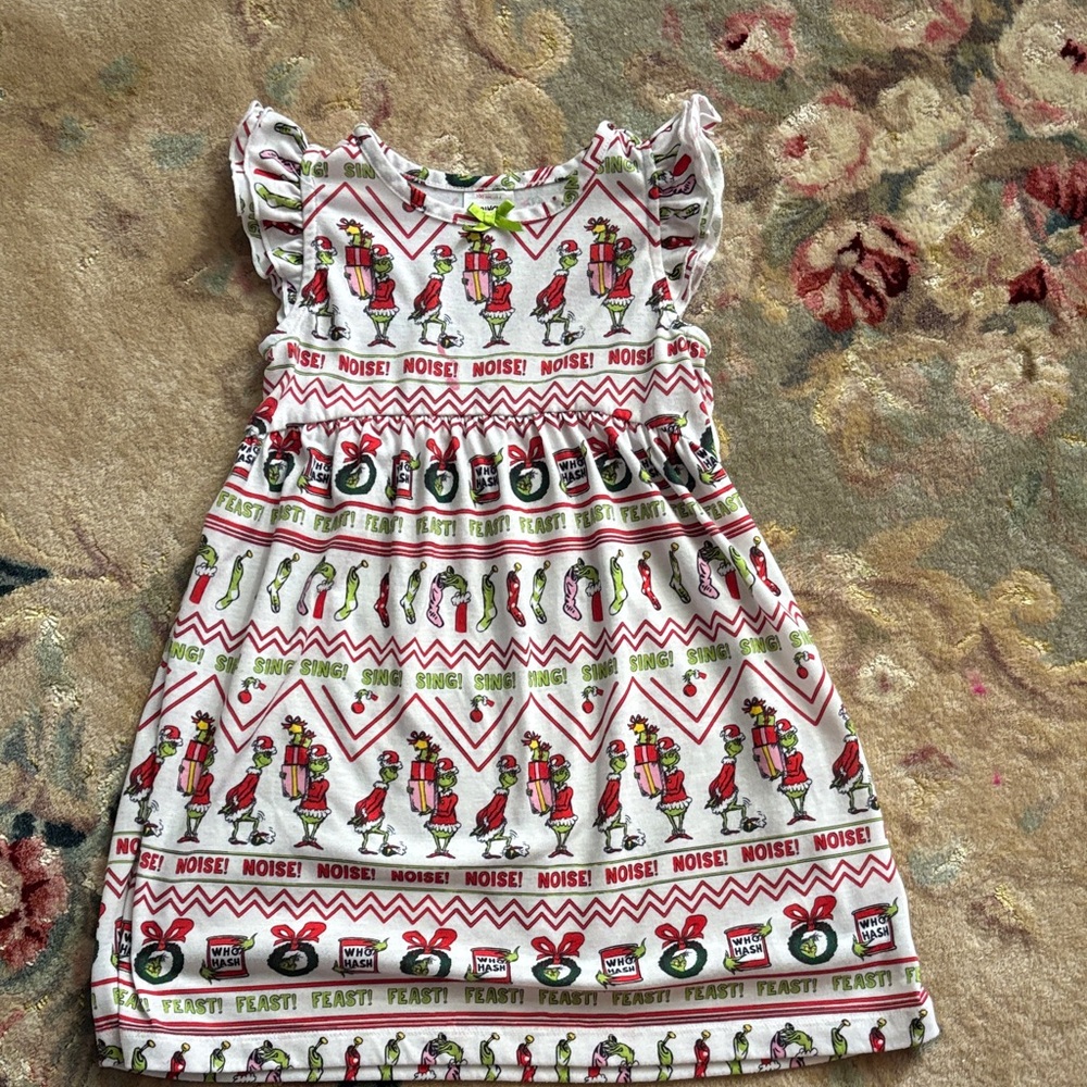 Hanna Andersson Kids Pajama Nightgown - Festive Red and Green